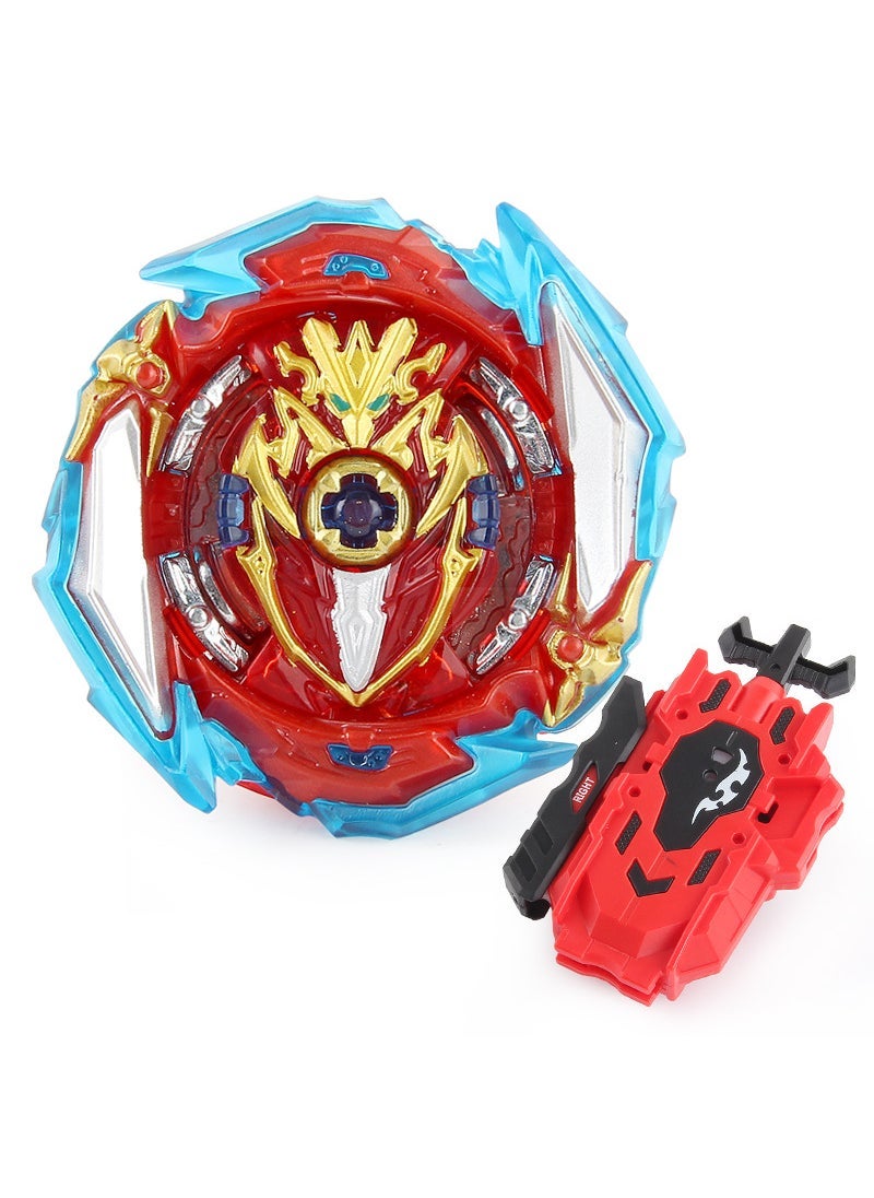 Burst Gyro Toy with Launcher Multiple Designs B- 173-01 + two-way cable Red (opp bag) 130g