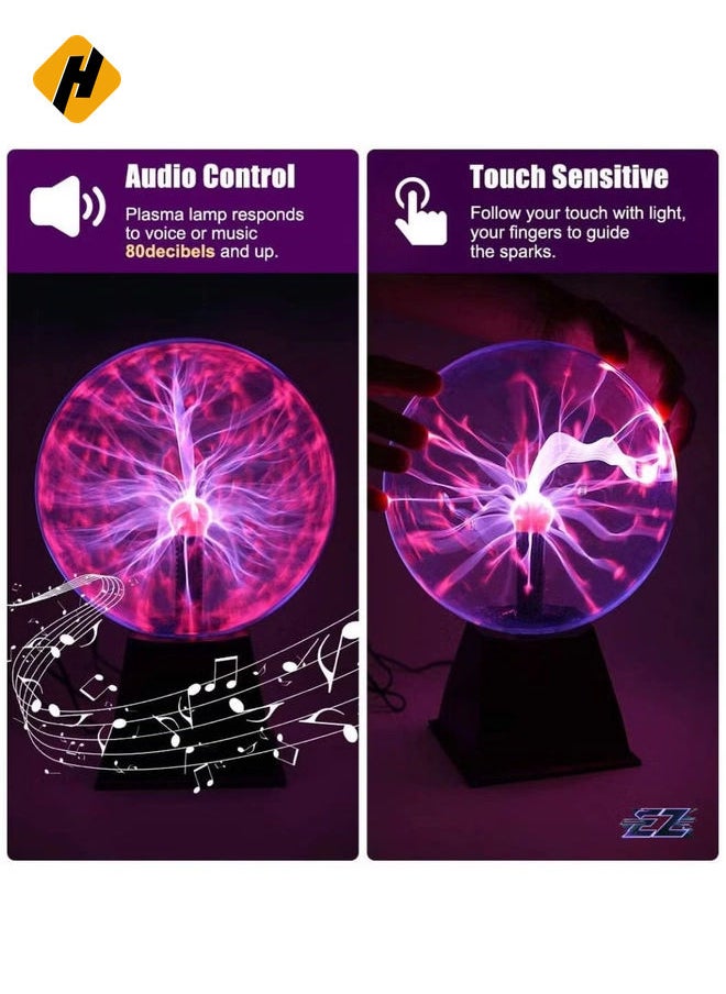 NEW 8-Inch Plasma Ball – Magic Touch Sensitive Plasma Lamp Nebula Globe for Parties, Home Decor, and Props