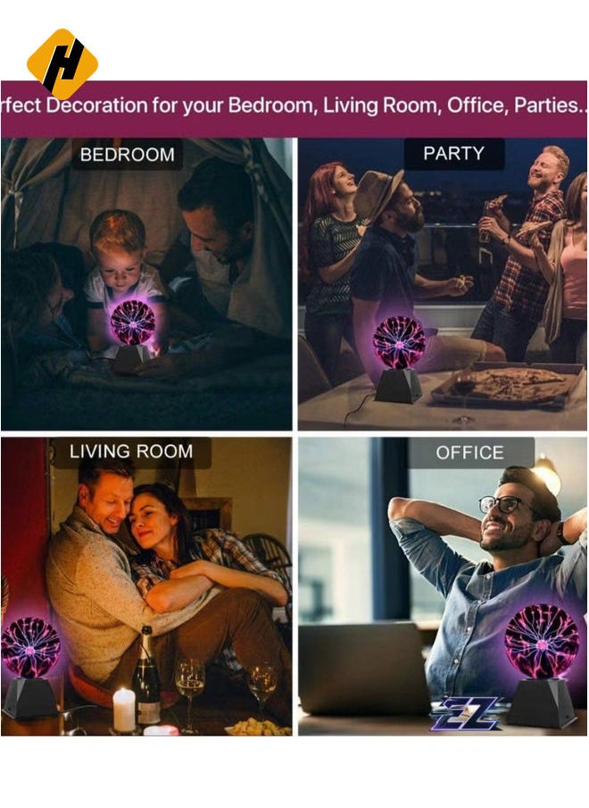 NEW 8-Inch Plasma Ball – Magic Touch Sensitive Plasma Lamp Nebula Globe for Parties, Home Decor, and Props