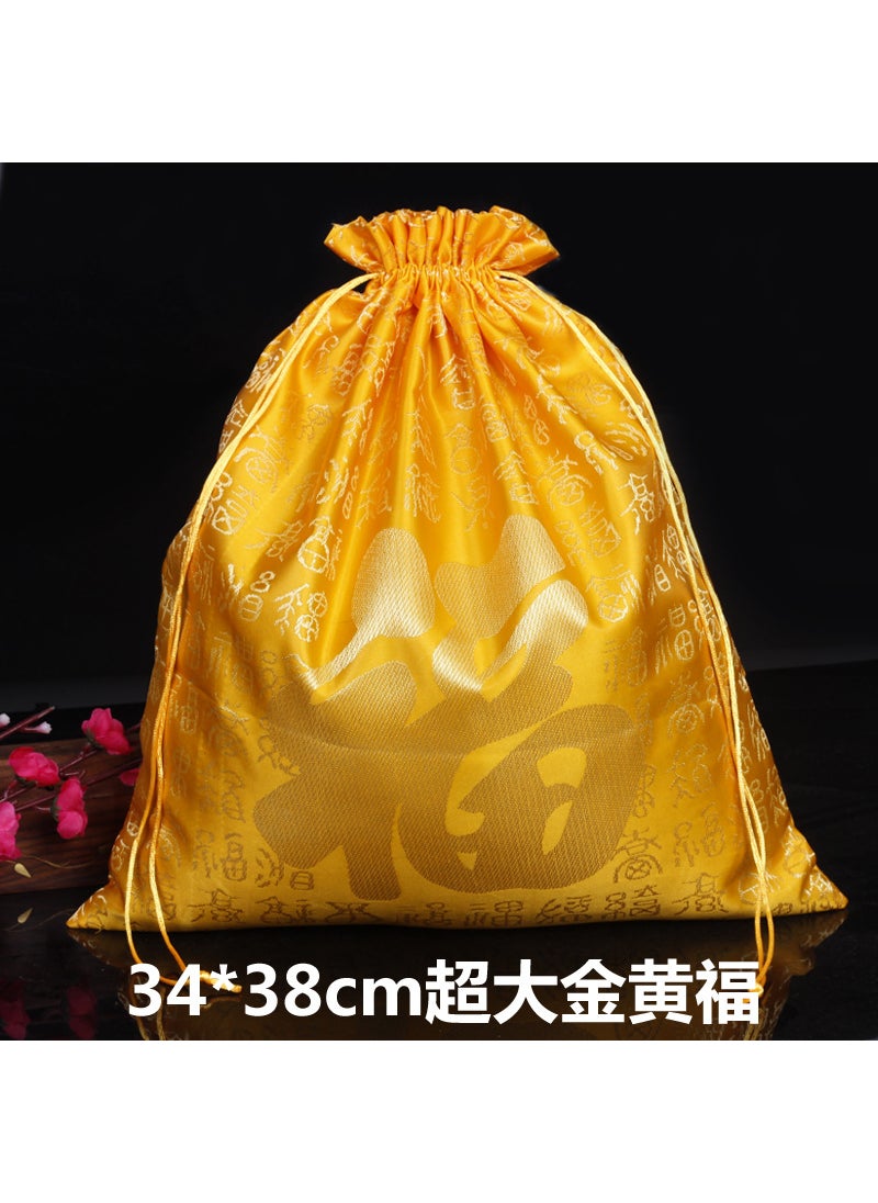 1 x 5 pcs Large Red Dragon Brocade Gift Pouch 34*38cm brocade (Huang Fu empty bag)