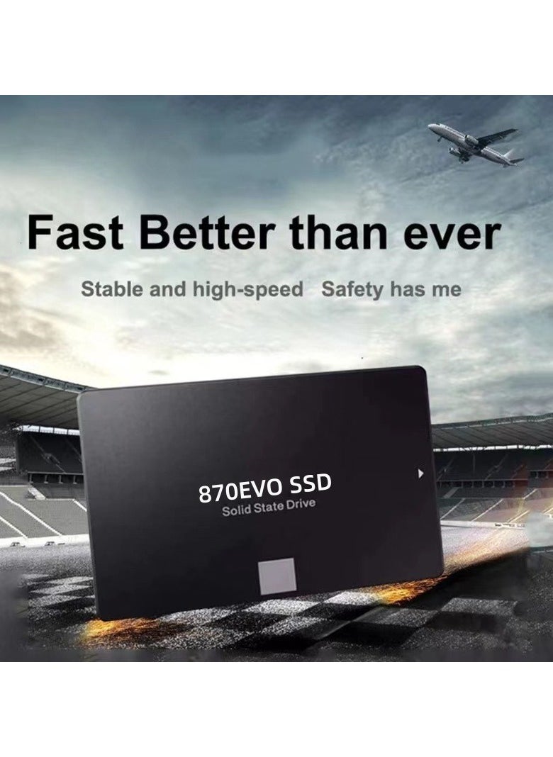 2.5-Inch Internal SSD, 870 EVO Actual memory 128GB, expansion and upgrade virtual memory 4TB SATA3 High-Speed Storage Drive – 6.0Gb/s Transfer Rate, Compatible with SATA 1.0/2.0, Perfect for Upgrading and Expanding Storage