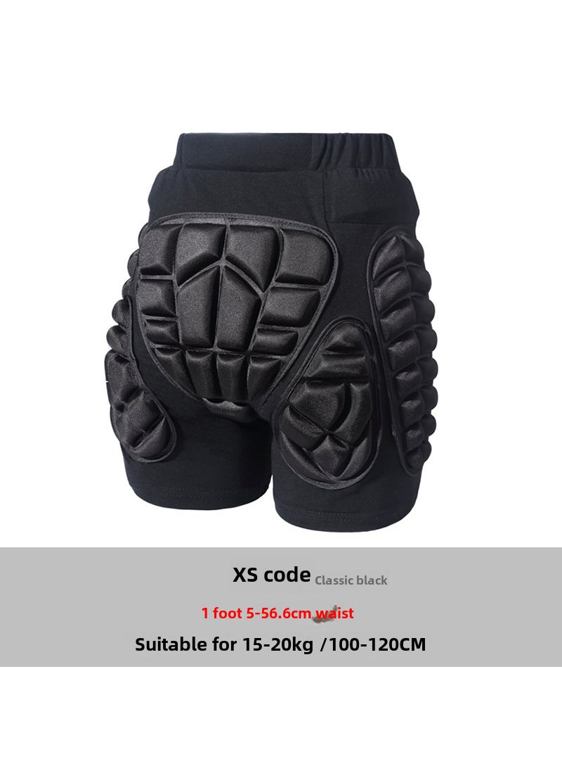 1 x 5 pcs Multi-Color Protective Padded Shorts for Skating and Skiing Black XS number