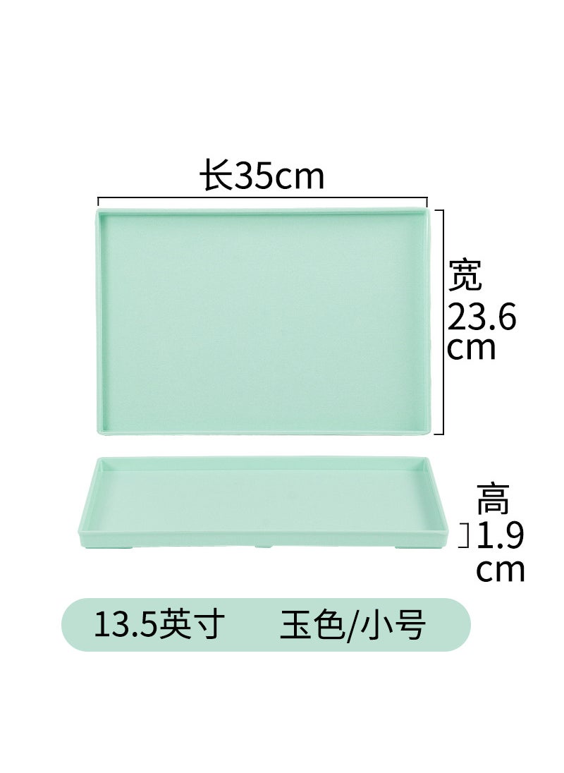 Nordic Melamine Serving Tray Creative Rectangular Plate Jade color tray-trumpet WHM-6632