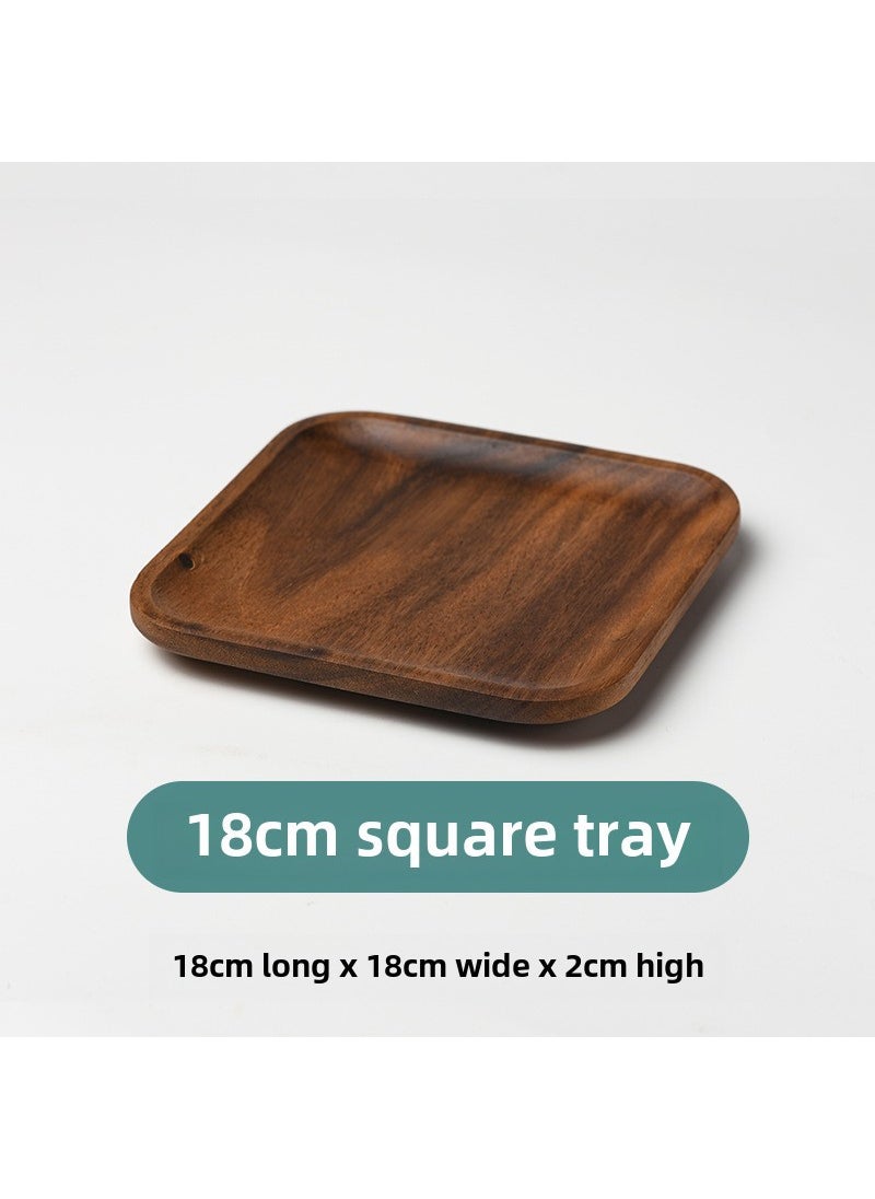 Walnut Solid Wood Rectangular Snack Tray Acacia disc 18x 18 (whole wood)