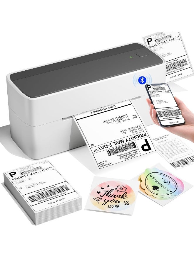 Bluetooth Thermal Label Printer for Shipping Label - Wireless Shipping Label Printer Compatible with iOS&Android&PAD&PC