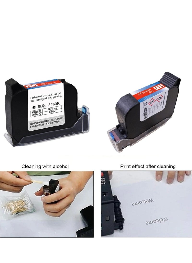 GearZone Original High Adhesion Fast-Drying Red Solvent Ink Cartridge 42ml for 0.5in/12.7mm Handheld Inkjet Printer