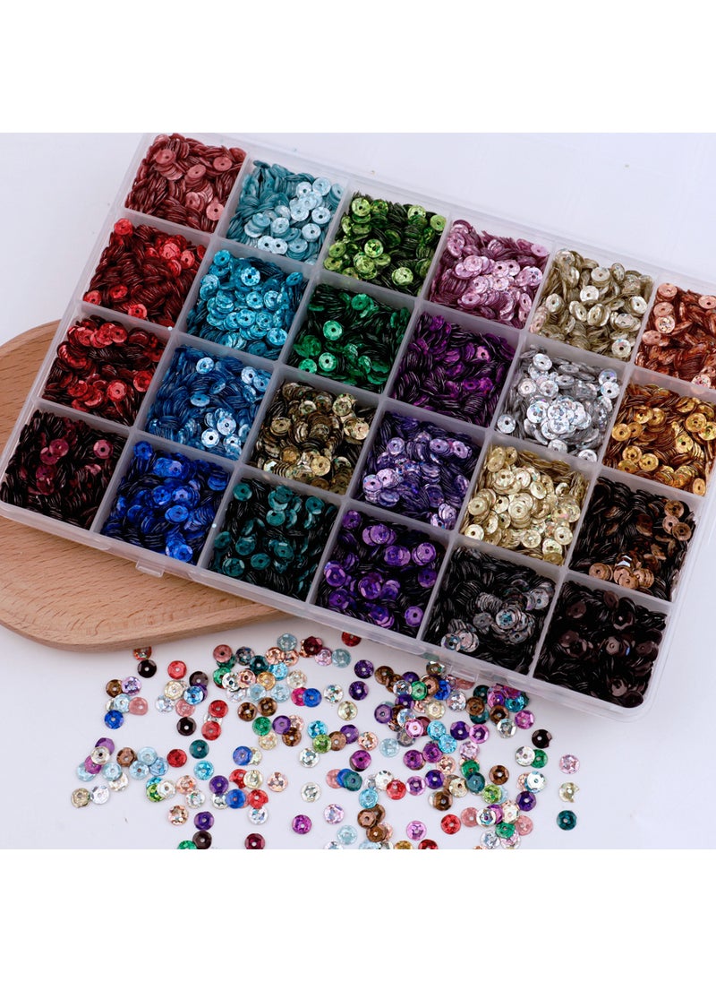 1 x 5 pcs DIY Sequins Bridal Gown Trim 5mm Fish Scale Beads Box Boxed 11 5mm 5g each