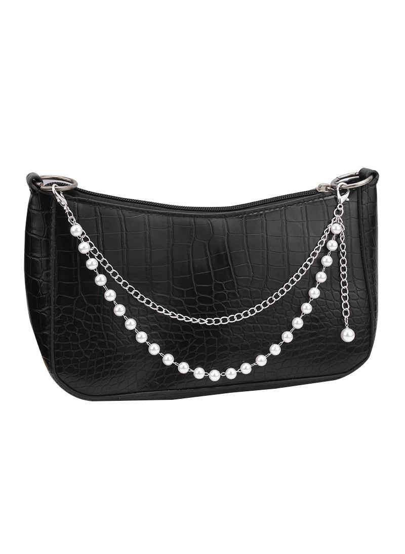 1 x 5 pcs Fashionable Chain Bag Strap for Shoulder Bags Pearl double bag chain