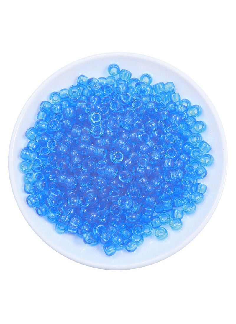 Acrylic Pony Bead Barrel Assorted Jewelry Crafts Dark blue diameter of about 9mm thickness of about 6mm