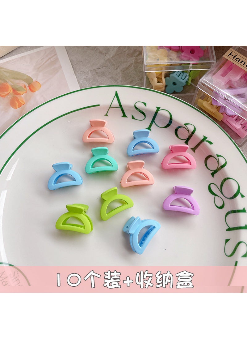 1 x 5 pcs Mini Scrub Hair Claw Clips for Fringe J1039I semicircle (10 boxes)