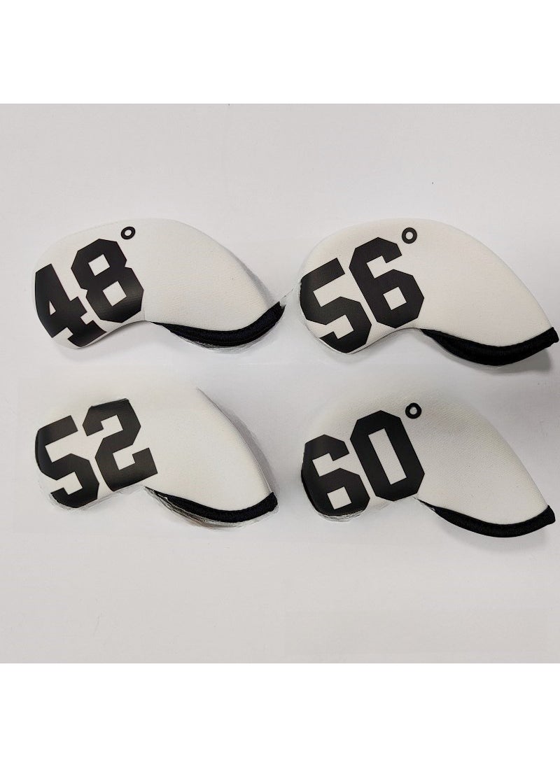 New Scuba Fabric Golf Iron Covers 4-9PSAX10 Set White black sand pole