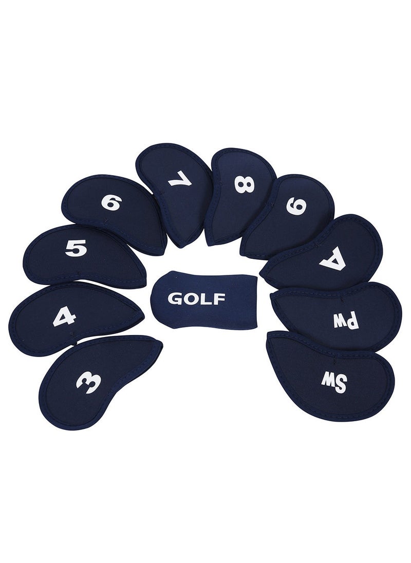 Golf Iron Club Headcovers Set of 11 11 dark blue foaming