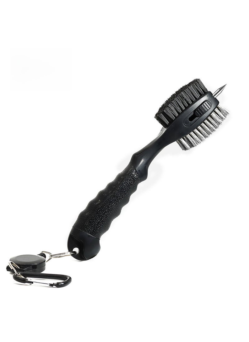 Dual-Sided Golf Club Brush Head Cleaner Black