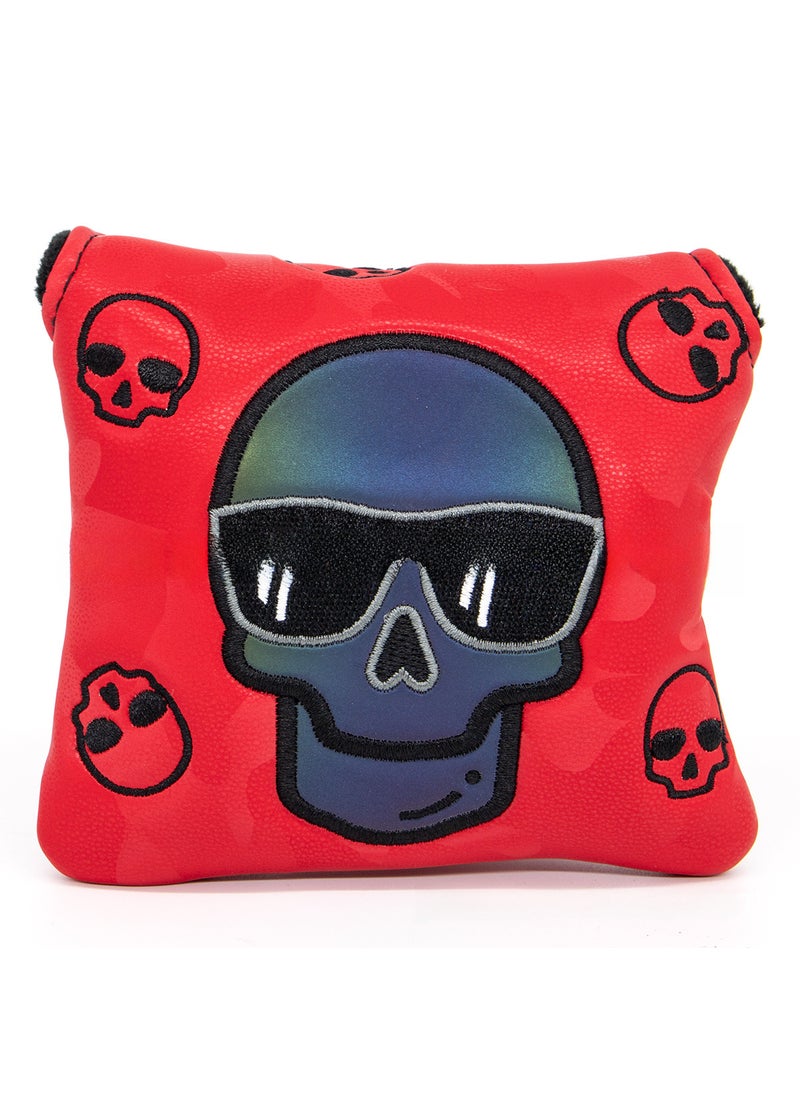 Skull Golf Club Covers Full Iron Set Protection Red square push rod sleeve