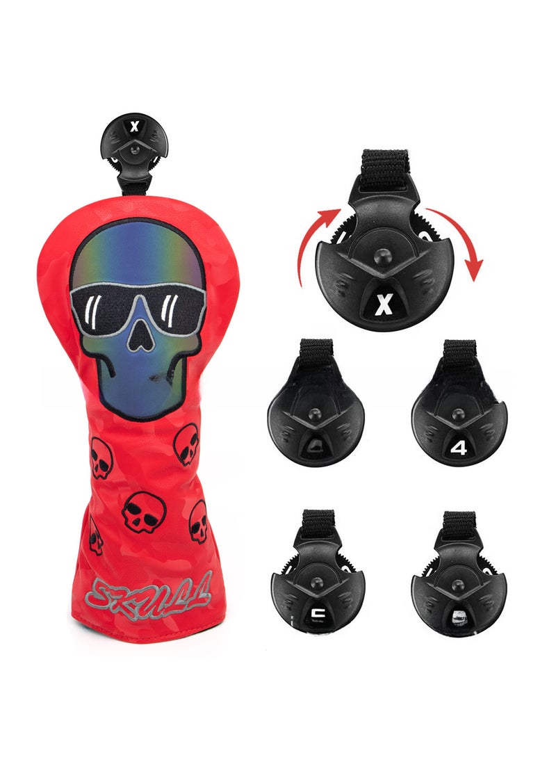 Skull Golf Club Covers Full Iron Set Protection Red Fairway wooden pole set Fairway