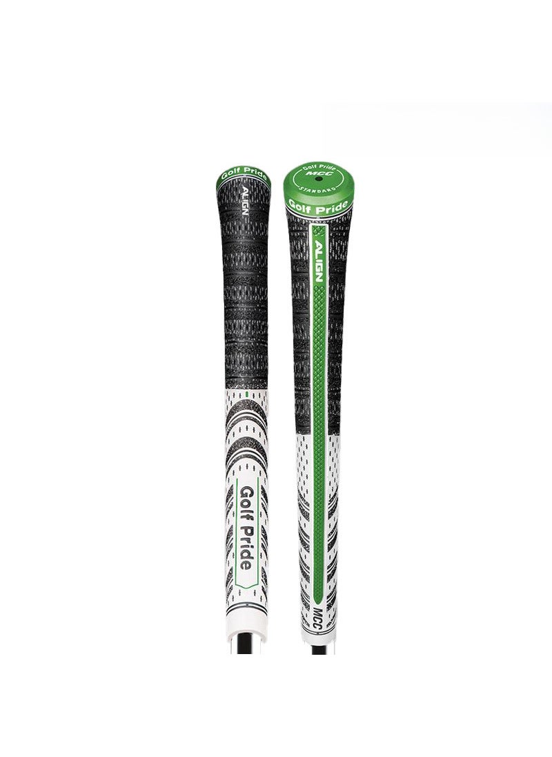 Golf Club Grip Dual-Tone Cotton Rubber Non-Slip Standard White green ridge line-STANDARD