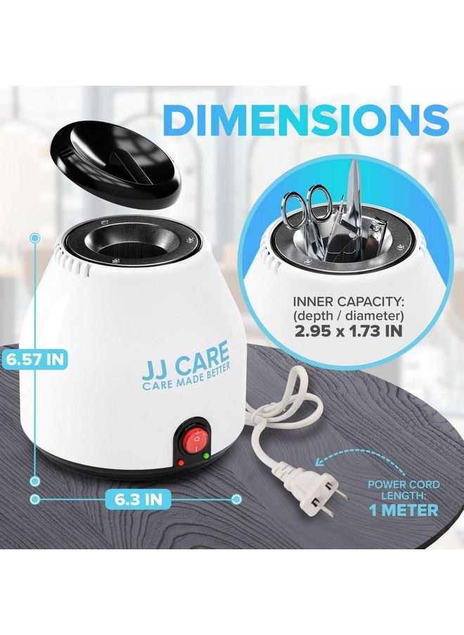 Nail Tool Sterilizer With Glass Beads | Implement Tweezer Disinfectant Container | Salon & Manicure Disinfectant Jar Small