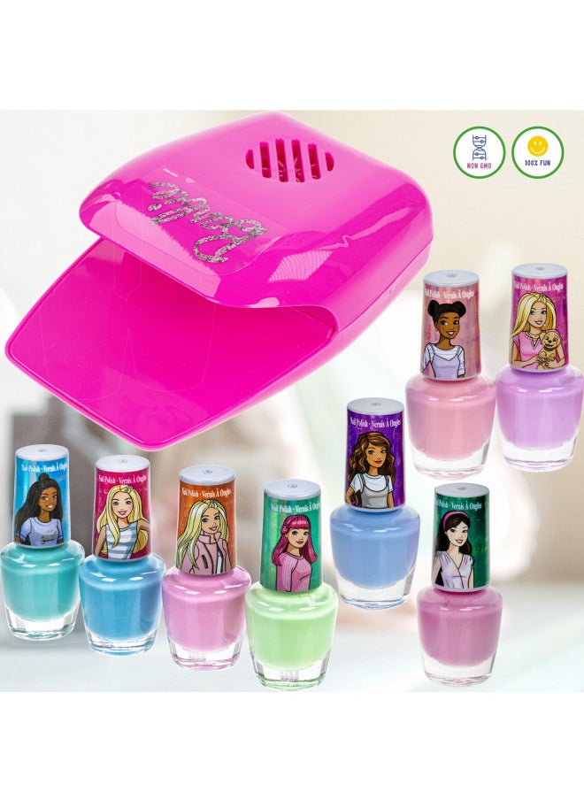 Townley Girl Non-Toxic Peel-Off Water-Based Safe Nail Polish Set with Nail Dryer for Kids, Batteries Not Included, Ages 3 and Up