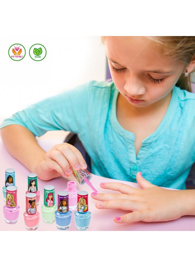 Townley Girl Non-Toxic Peel-Off Water-Based Safe Nail Polish Set with Nail Dryer for Kids, Batteries Not Included, Ages 3 and Up