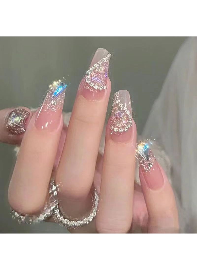 1 x 5 pcs Butterfly French Nail Wraps Removable Glitter YL217 sparkling love drill [glue]]