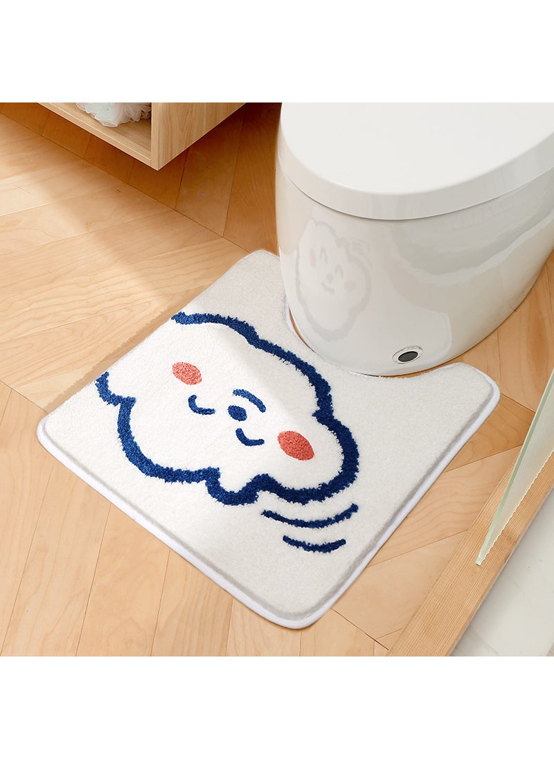 1 x 5 pcs Modern Minimalist INS Bathroom Mat Cream cloud