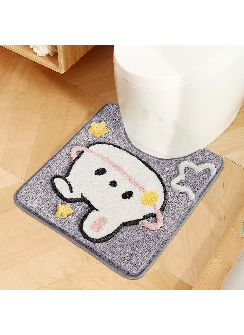 1 x 5 pcs Modern Minimalist INS Bathroom Mat Star picking rabbit