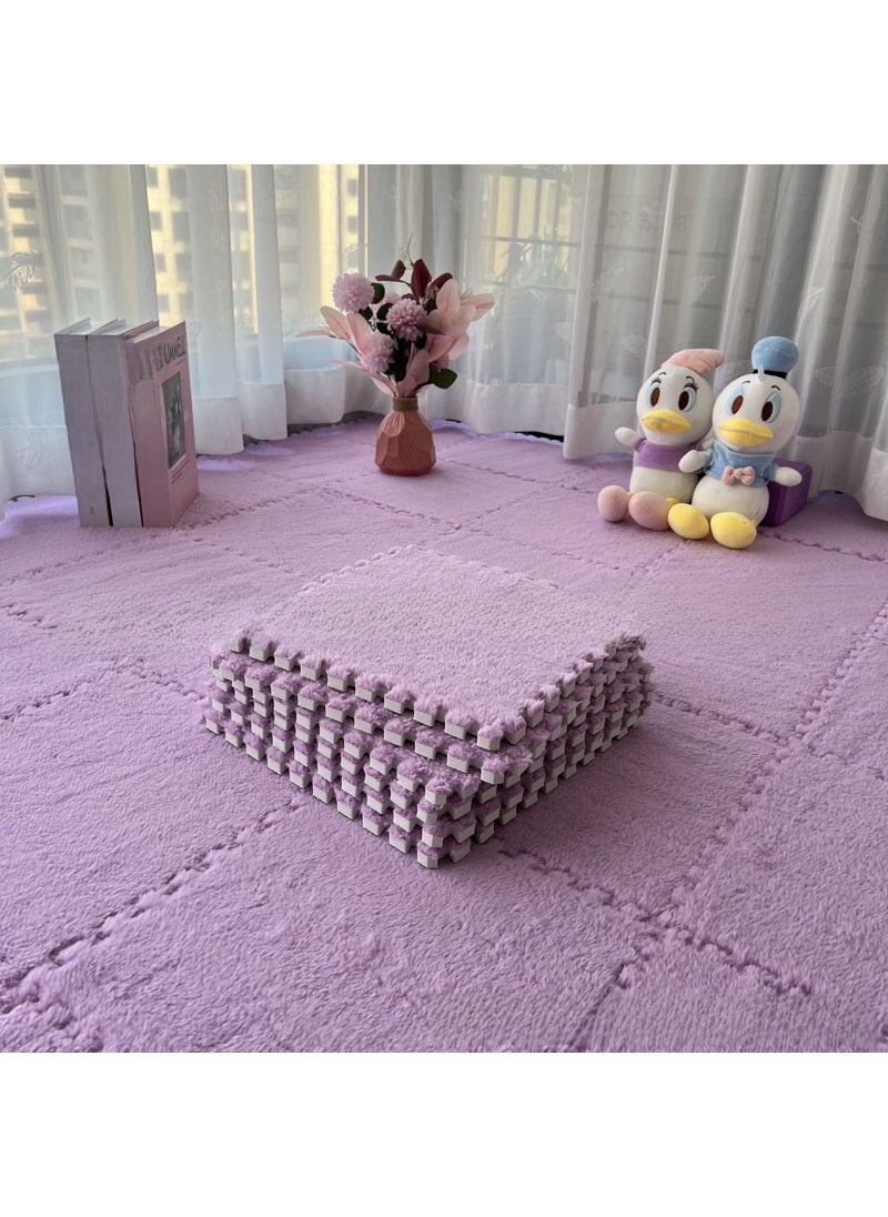 Customizable Fluffy Bedroom Carpet Mat Light purple