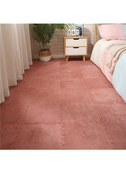 Thick Washable Bedroom Carpet Puzzle West red