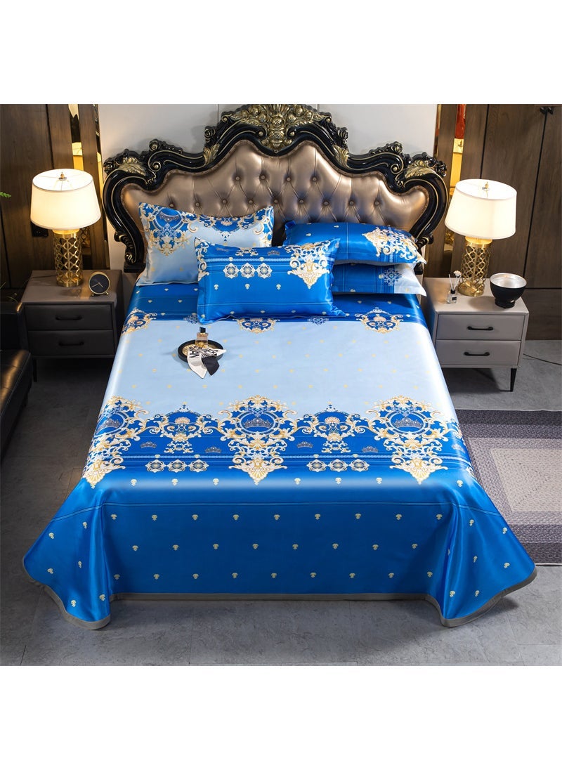 [Factory Wholesale] New Bed Sheet Ice Silk Mat Three-Piece Set Machine Washable Folding Deformation Mat Soft Mat European classic-[can be machine washable without deformation]]