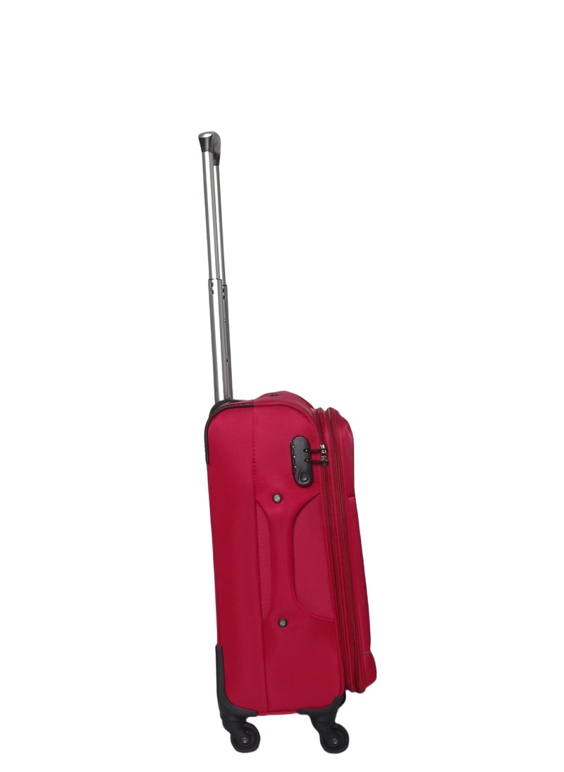 Saw&See 3 Piece Oxford Cloth Trolley Luggage Set Universal Wheels with Digital Lock 20/24/28 Inch Red