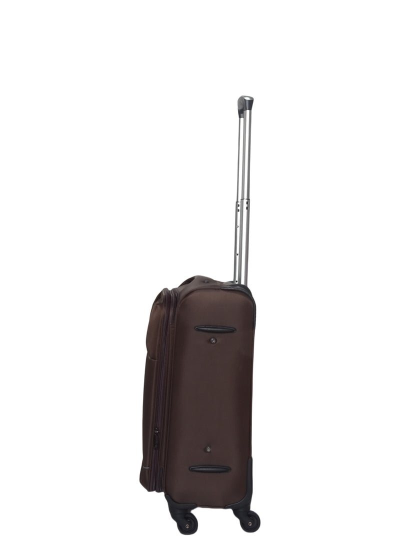 Saw&See 3-Piece Oxford Cloth Luggage Set Universal Wheels with Digital Lock 20/24/28 Inch Brown