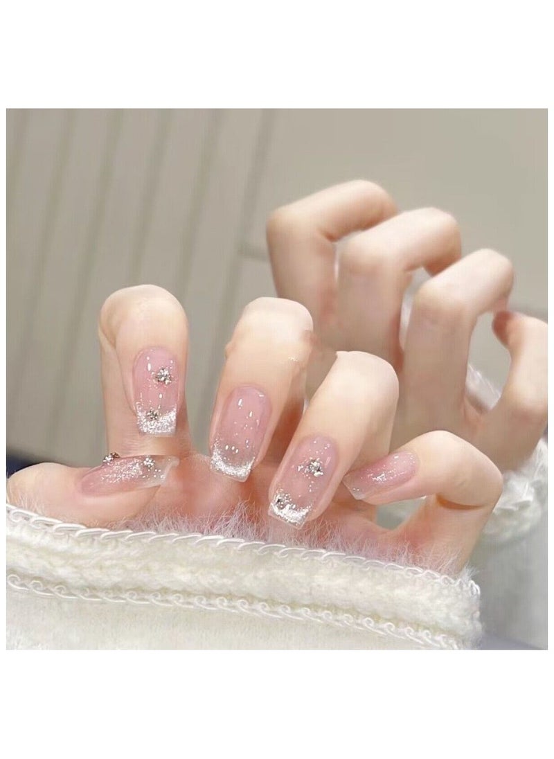 Binzo Beauty Handmade Press On Nails, 10pcs, Nails Art , Acrylic Nails, False Nails, Luxury Collection, Luxury Nails Arts, New Accessories， Wedding Nails，Party Nails.