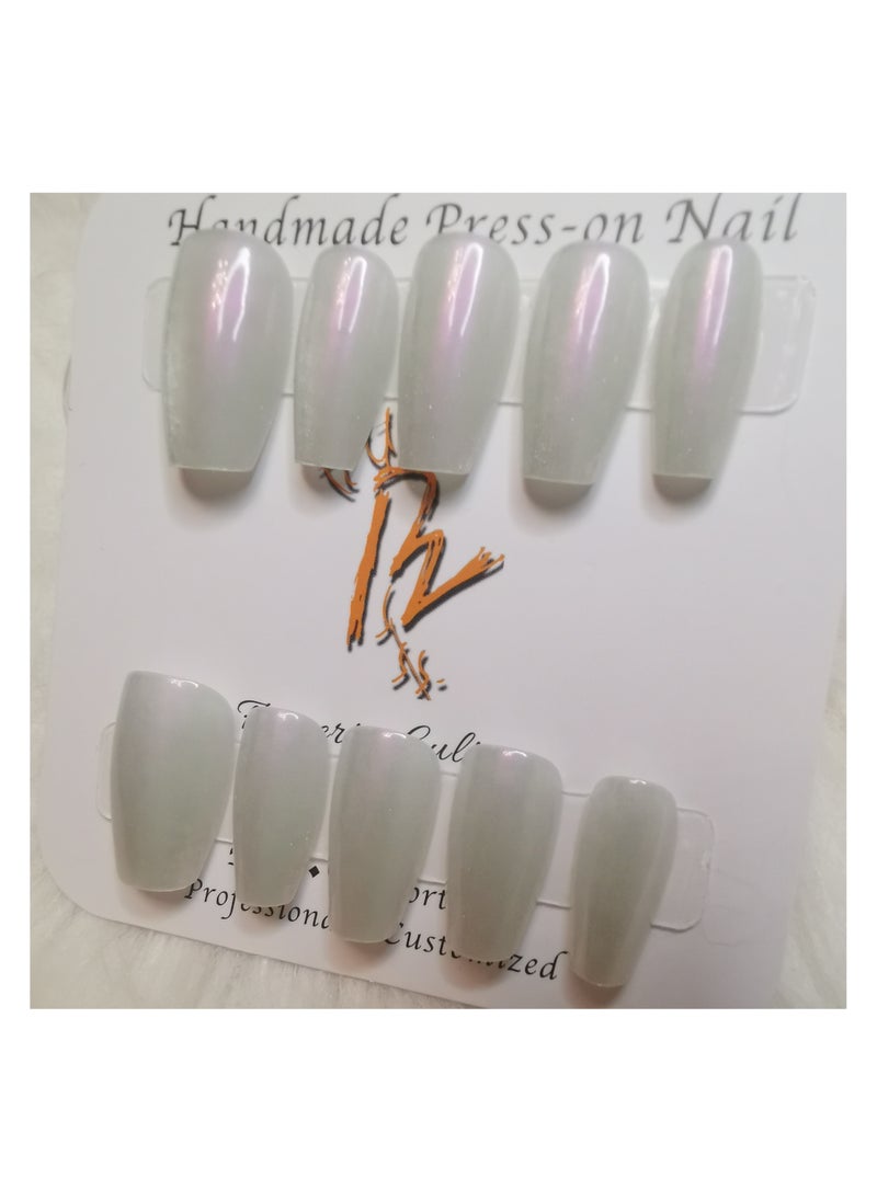 Binzo Beauty Press On Handmade Nails, 10pcs,Nails Art , Acrylic Nails, False Nails