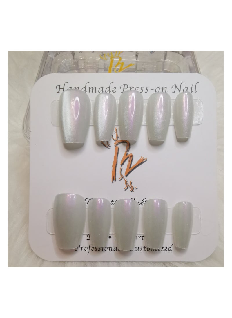 Binzo Beauty Press On Handmade Nails, 10pcs,Nails Art , Acrylic Nails, False Nails