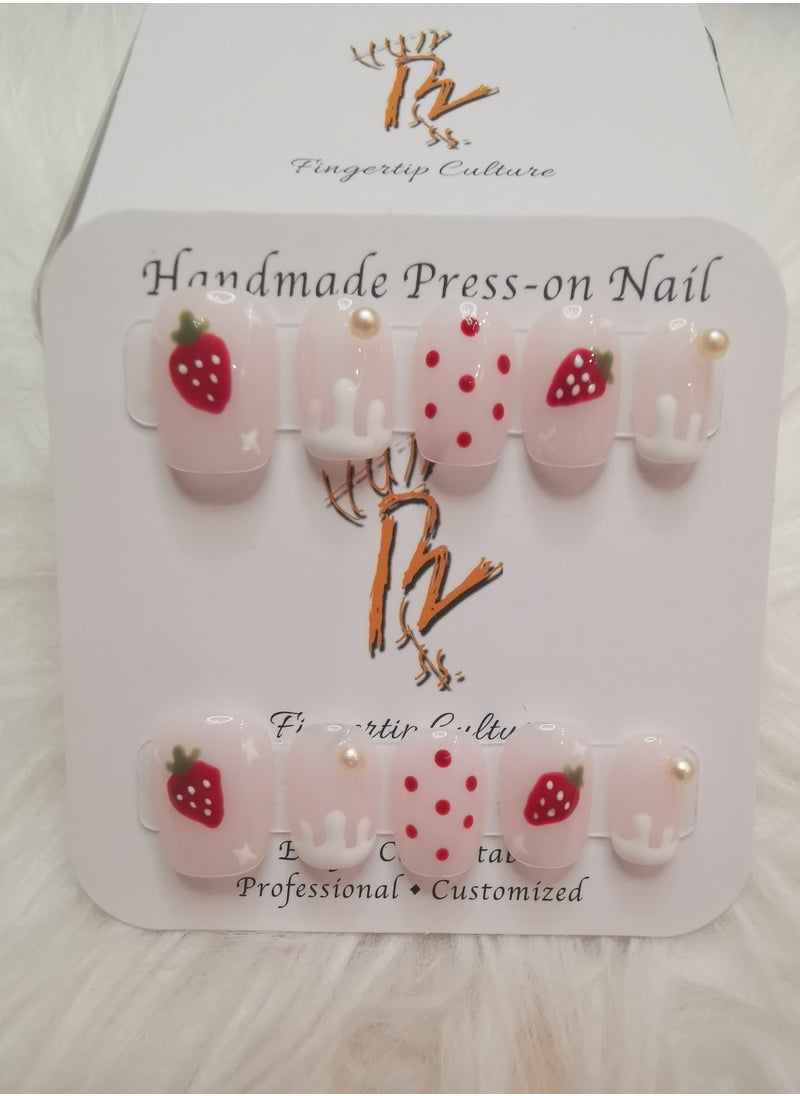 Binzo Beauty Handmade Press On Nails, 10pcs, Nails Art , Acrylic Nails, False Nails, Luxury Collection, Luxury Nails Arts, New Accessories， Wedding Nails，Party Nails.