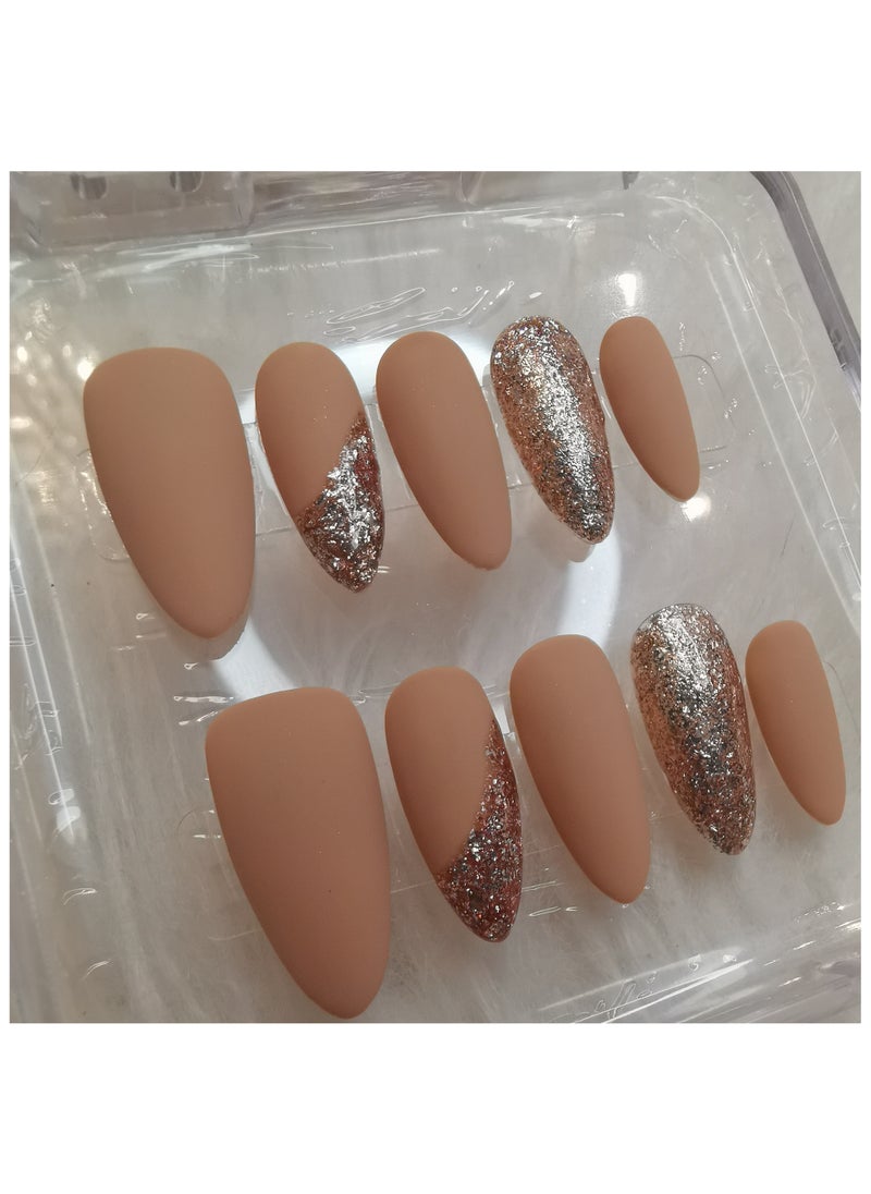 Binzo Beauty Handmade Press On Nails, 10pcs, Nails Art , Acrylic Nails, False Nails, Luxury Collection, Luxury Nails Arts, New Accessories， Wedding Nails，Party Nails.