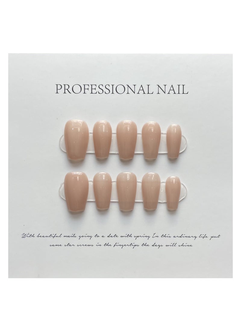 Binzo Beauty Press On Handmade Nails, 10pcs,Nails Art , Acrylic Nails, False Nails，Natually Nails