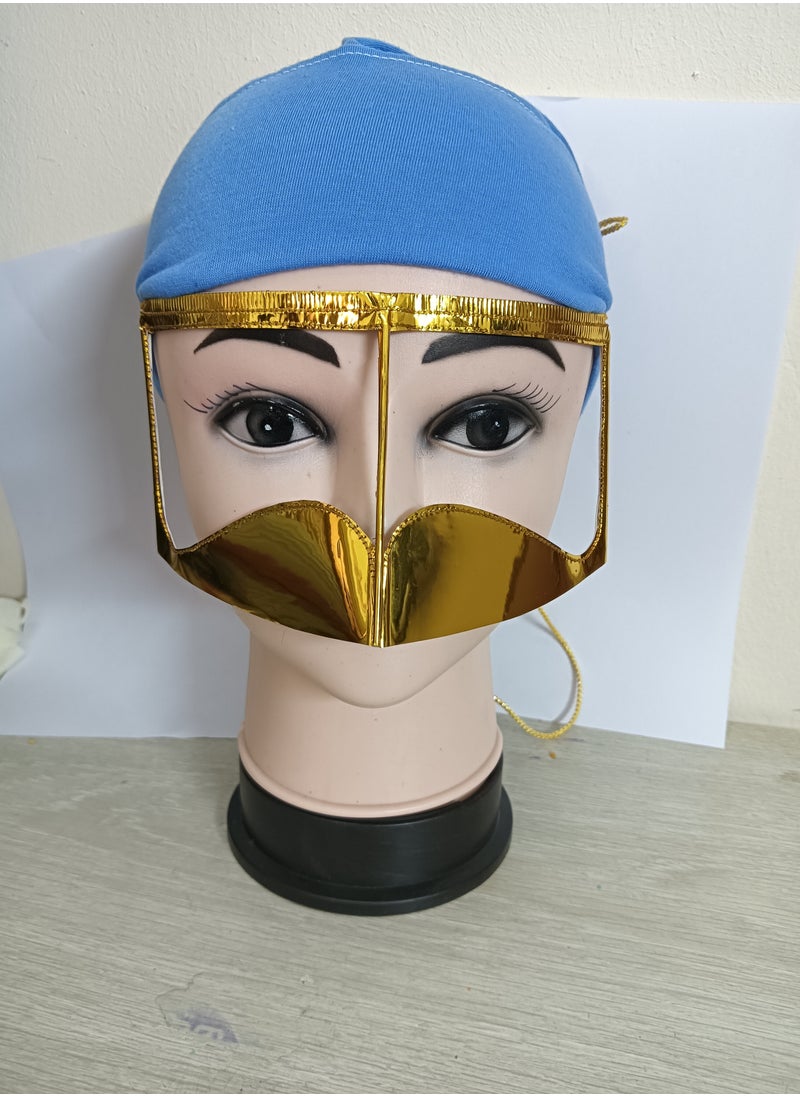 Battoulah, Burqa, Niqab, Arabian Traditional Facemask, Golden Paper 2pcs