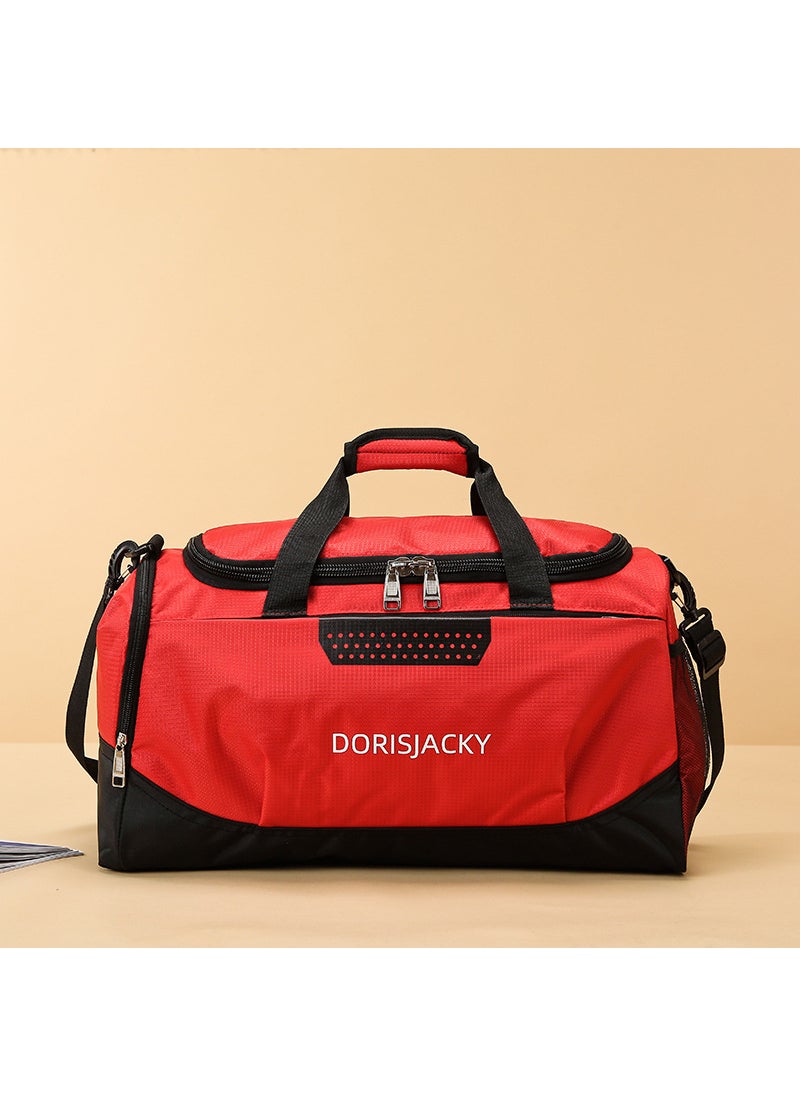 1 x 5 pcs Large Capacity Travel Duffel with Shoe Compartment Red