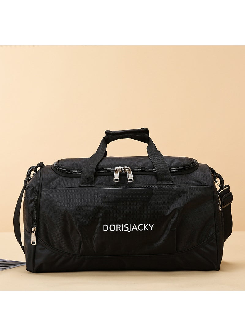 1 x 5 pcs Large Capacity Travel Duffel with Shoe Compartment Black