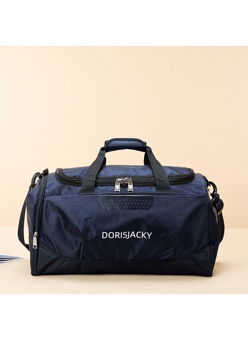 1 x 5 pcs Large Capacity Travel Duffel with Shoe Compartment Dark Blue