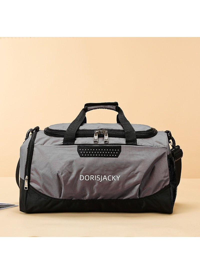 1 x 5 pcs Travel Duffle Waterproof Large Capacity Sports Bag Gray