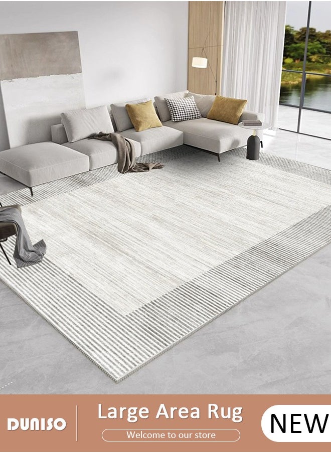 Non Slip Modern Large Area Rug, Washable Living Room Rugs, Soft Handfeel Stain Resistant Carpet, Bedroom Beautiful Print Area Rugs, Comfortable Rectangular Rugs for Coffee Table Sofa Blanket Indoor Kids Home Decorative Floor Mat