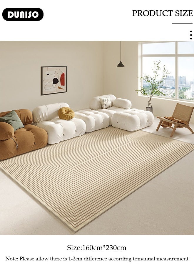 Non Slip Large Area Rug, Simple Washable Living Room Rugs, Soft Handfeel Stain Resistant Carpet, Modern Style Decorative Bedroom Area Rugs, Rectangular Rugs for Coffee Table Sofa Blanket Indoor Kids Home Decorative Floor Mat