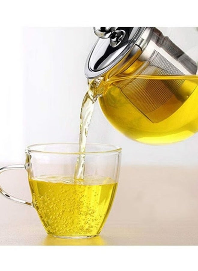 Heat Resistant Glass Teapot With Stainless Steel Infuser 950ml
