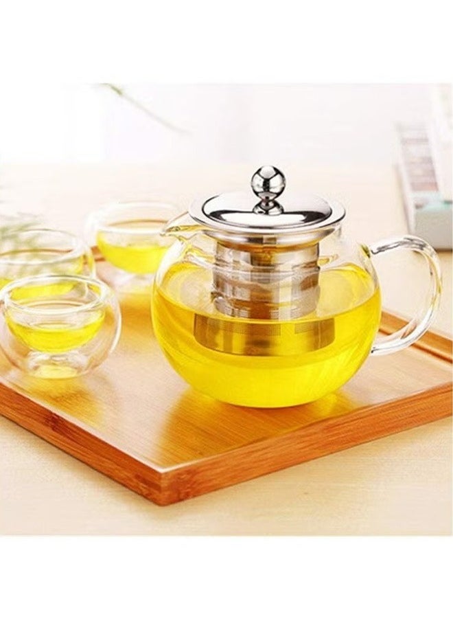 Heat Resistant Glass Teapot With Stainless Steel Infuser 950ml