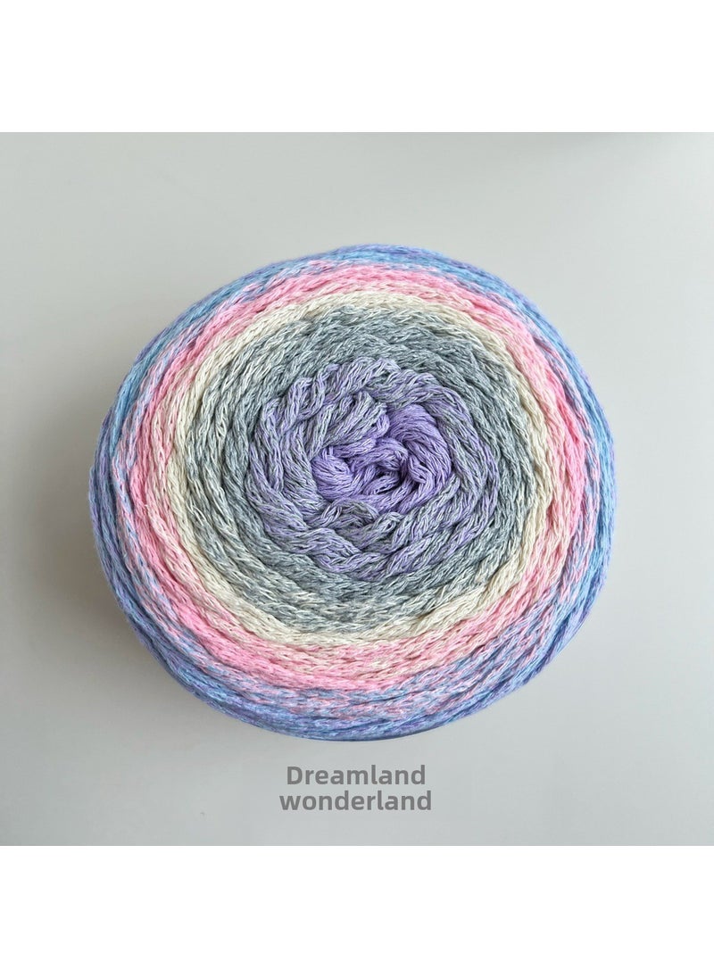 BigGift Korean Hollow Cotton Colorful Yarn In Wonderland