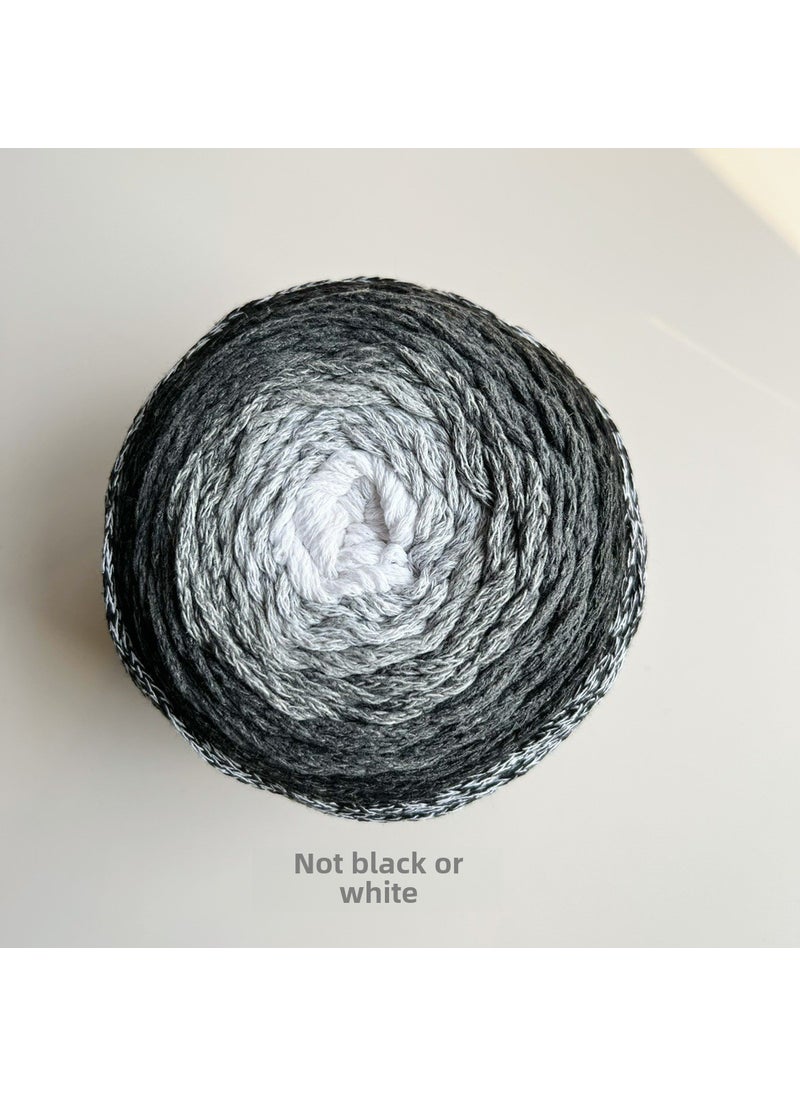 BigGift Korean Hollow Cotton Colorful Yarn Black or White