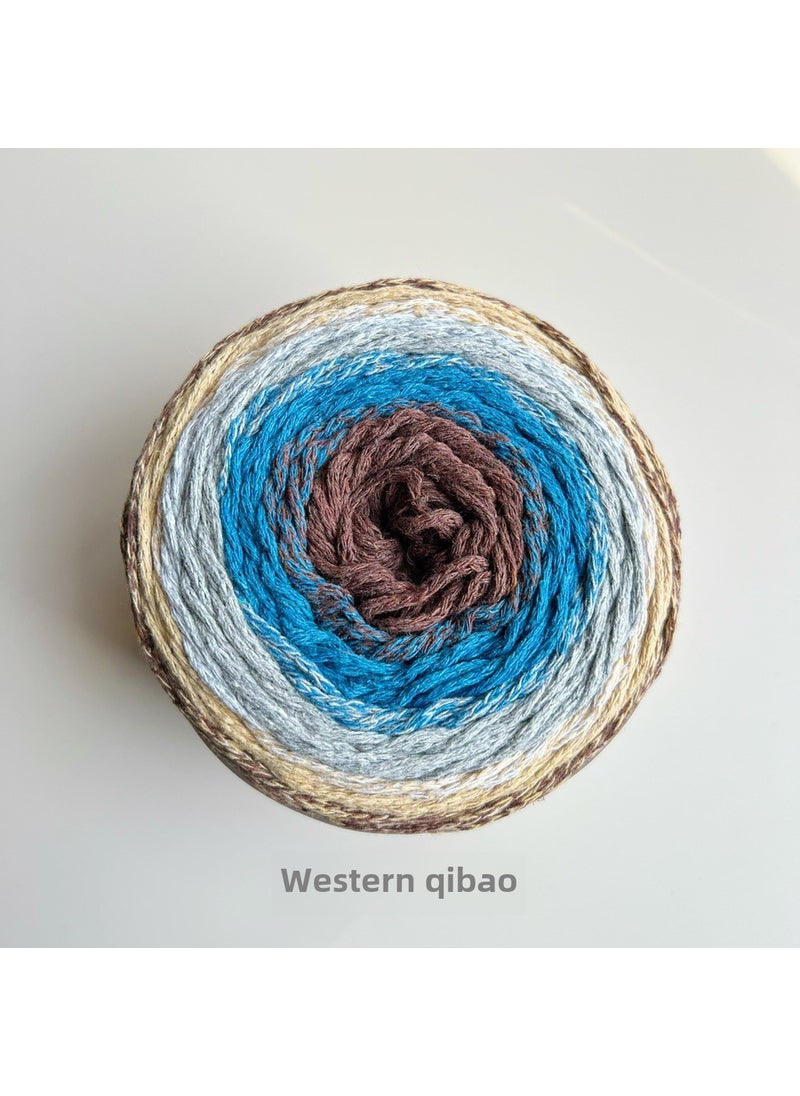 BigGift Korean Hollow Cotton Colorful Yarn Qibao of the Western Regions