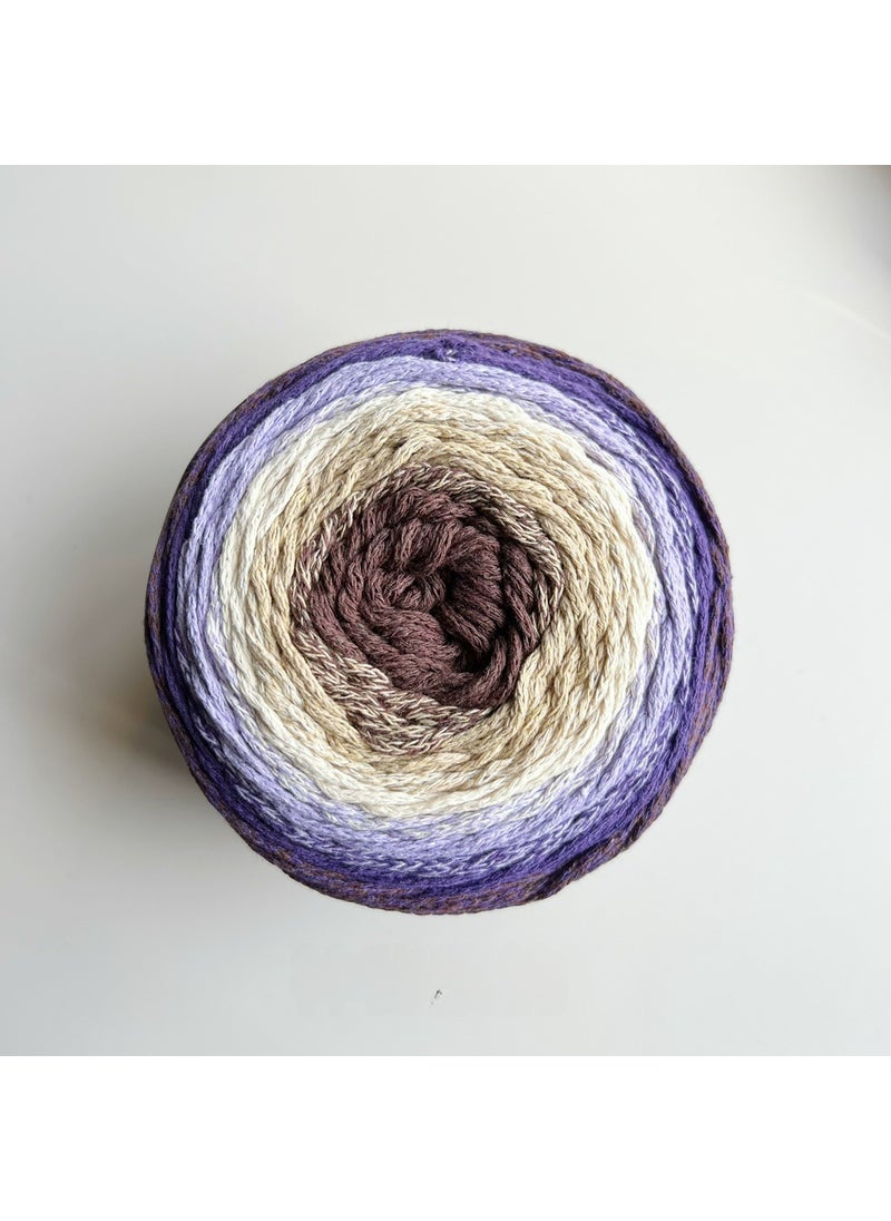 BigGift Korean Hollow Cotton Colorful Yarn Mysterious purple rhyme